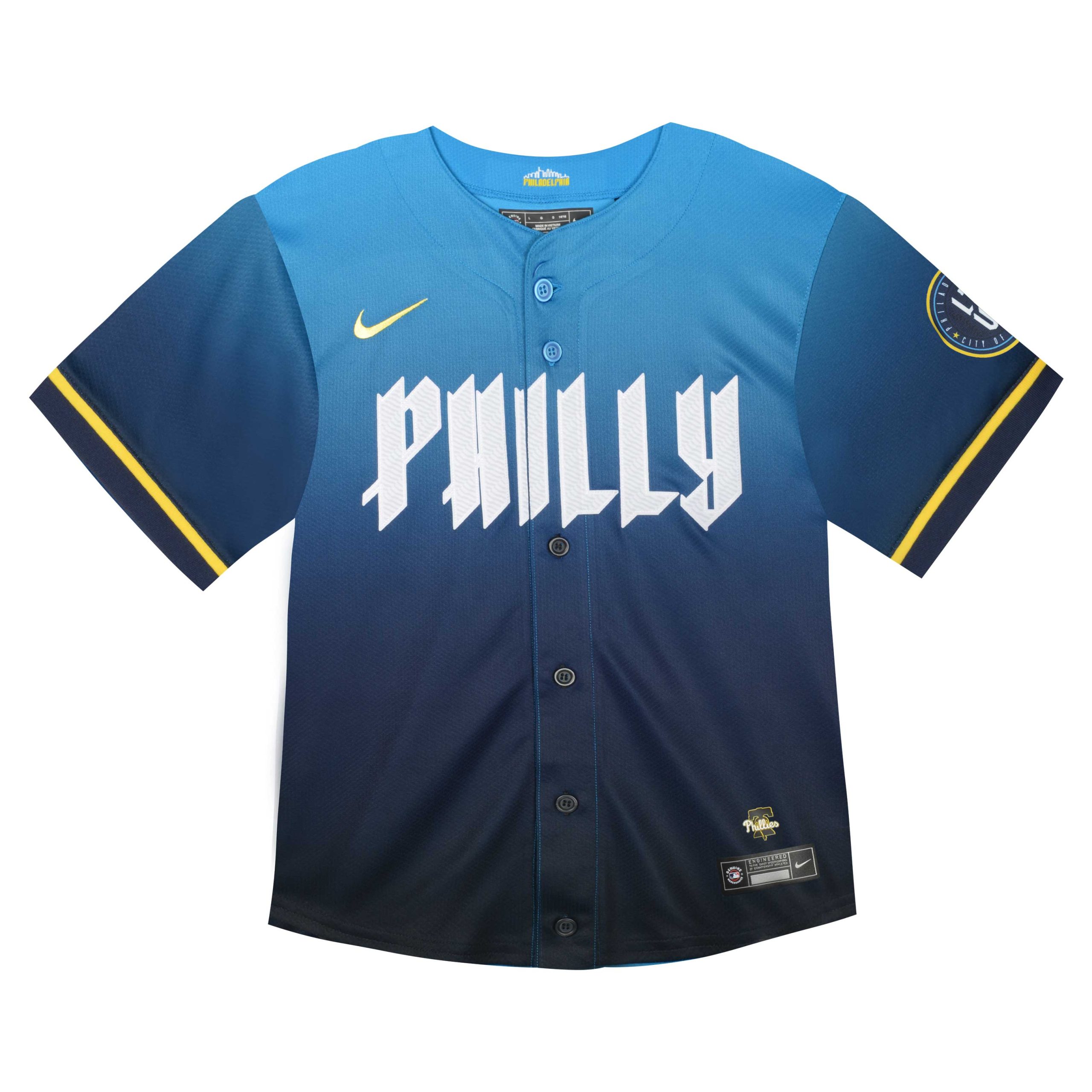 Philadelphia Phillies infant philadelphia phillies bryce harper nike blue 2024 city connect limited player jersey Collection - Exclusive Jerseys, Caps, and Hats