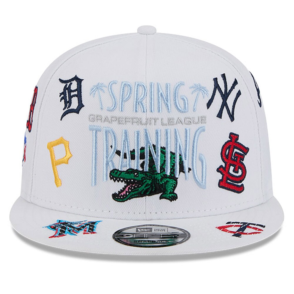 Philadelphia Phillies mens new era white 2025 spring training grapefruit league 9fifty snapback hat Collection - Exclusive Jerseys, Caps, and Hats