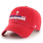 Philadelphia Phillies mens philadelphia phillies 47 red 2024 nl east division champions clean up adjustable hat Collection - Exclusive Jerseys, Caps, and Hats