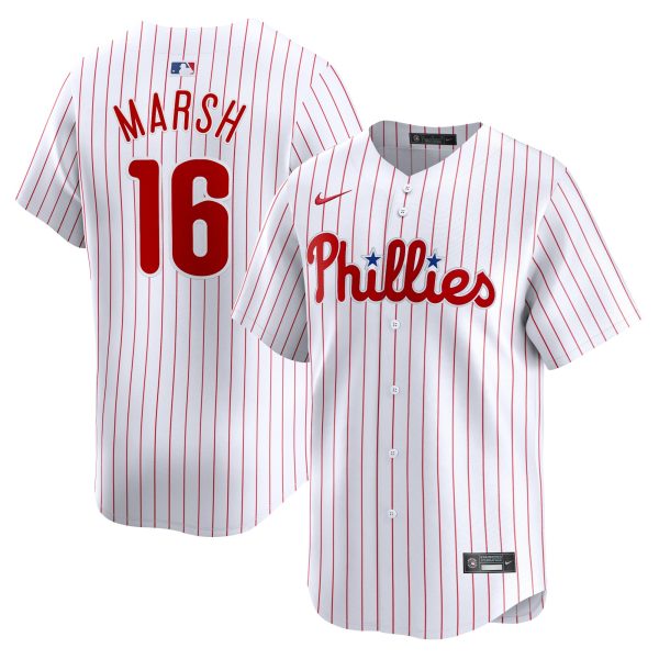 Philadelphia Phillies mens philadelphia phillies brandon marsh nike white home limited player jersey Collection - Exclusive Jerseys, Caps, and Hats
