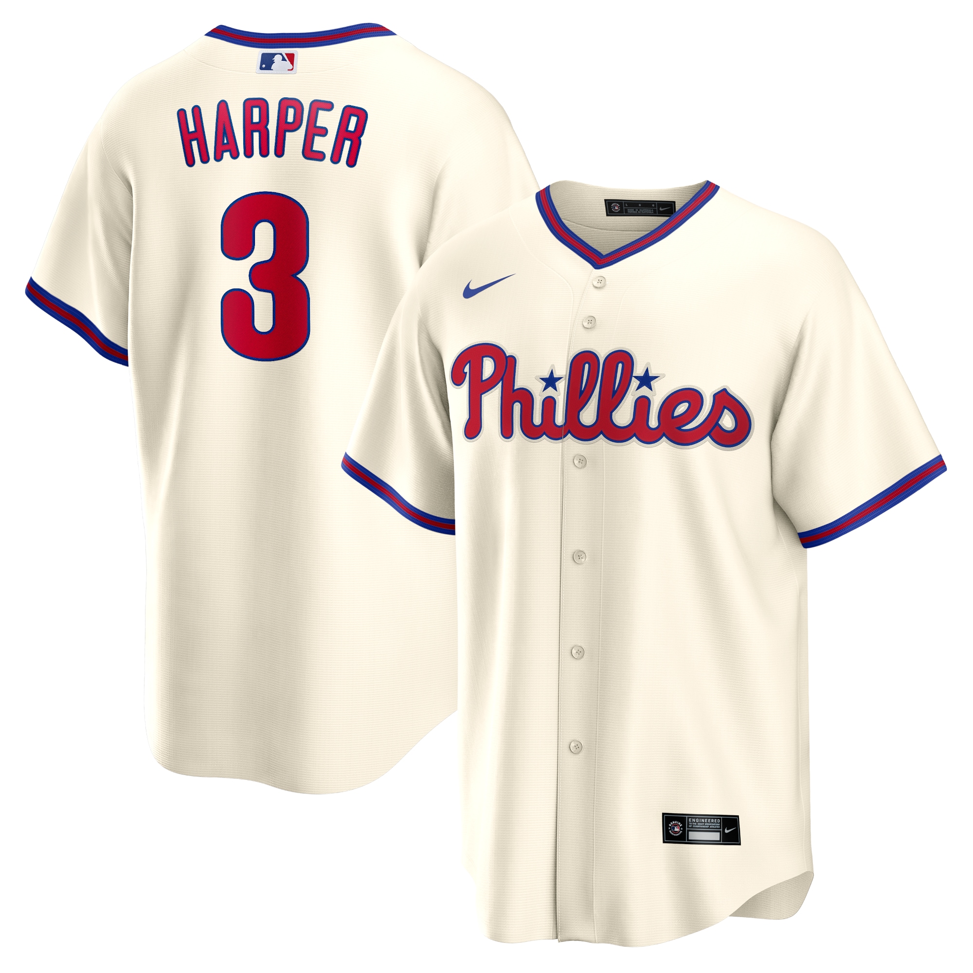 Philadelphia Phillies mens philadelphia phillies bryce harper nike cream alternate replica player name jersey Collection - Exclusive Jerseys, Caps, and Hats