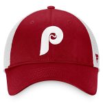 Philadelphia Phillies mens philadelphia phillies fanatics burgundywhite cooperstown collection core trucker snapback hat Collection - Exclusive Jerseys, Caps, and Hats