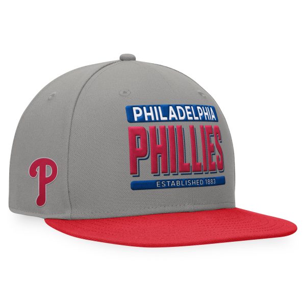 Philadelphia Phillies mens philadelphia phillies fanatics grayred line drive two-tone snapback hat Collection - Exclusive Jerseys, Caps, and Hats
