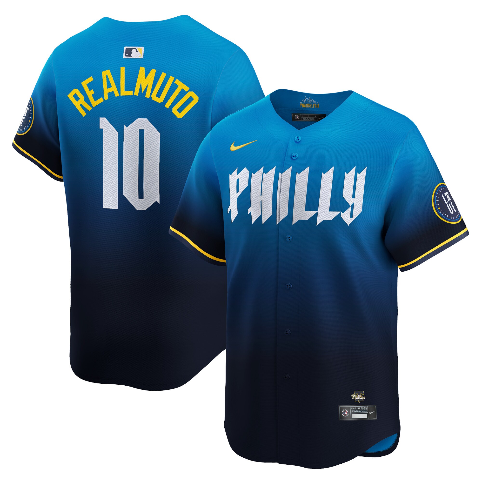 Philadelphia Phillies mens philadelphia phillies j.t. realmuto nike blue 2024 city connect limited player jersey Collection - Exclusive Jerseys, Caps, and Hats