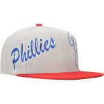 Philadelphia Phillies mens philadelphia phillies mitchell  ness gray knock out panel snapback hat Collection - Exclusive Jerseys, Caps, and Hats