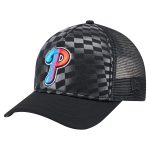 Philadelphia Phillies mens philadelphia phillies new era black gradient 9forty a-frame m-crown trucker adjustable hat Collection - Exclusive Jerseys, Caps, and Hats