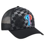 Philadelphia Phillies mens philadelphia phillies new era black gradient 9forty a-frame m-crown trucker adjustable hat Collection - Exclusive Jerseys, Caps, and Hats