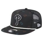 Philadelphia Phillies mens philadelphia phillies new era black gummy golfer trucker adjustable hat Collection - Exclusive Jerseys, Caps, and Hats