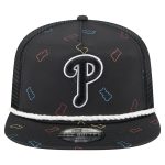 Philadelphia Phillies mens philadelphia phillies new era black gummy golfer trucker adjustable hat Collection - Exclusive Jerseys, Caps, and Hats