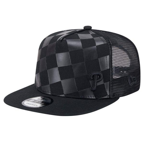 Philadelphia Phillies mens philadelphia phillies new era black score check 9fifty a-frame trucker snapback hat Collection - Exclusive Jerseys, Caps, and Hats