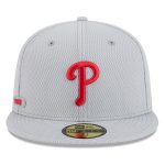 Philadelphia Phillies mens philadelphia phillies new era gray 2025 mlb clubhouse 59fifty fitted hat Collection - Exclusive Jerseys, Caps, and Hats