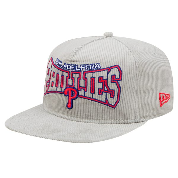 Philadelphia Phillies mens philadelphia phillies new era gray corduroy golfer snapback hat Collection - Exclusive Jerseys, Caps, and Hats