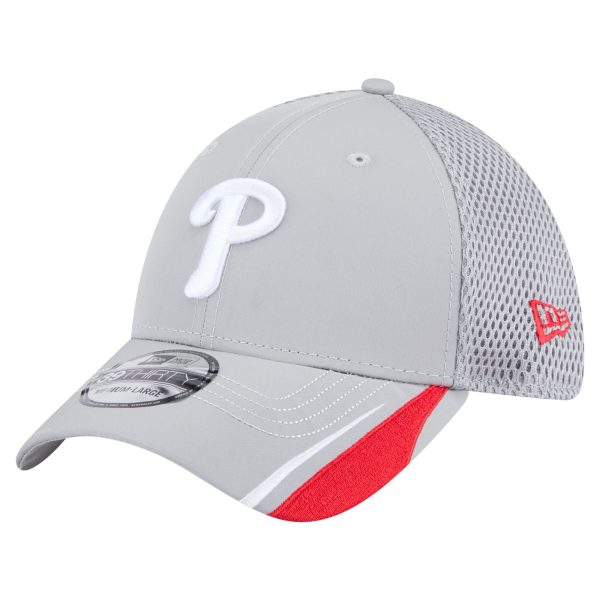 Philadelphia Phillies mens philadelphia phillies new era gray linear 39thirty flex-fit hat Collection - Exclusive Jerseys, Caps, and Hats