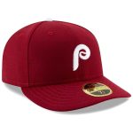 Philadelphia Phillies mens philadelphia phillies new era maroon authentic collection alternate 2 on-field low profile 59fifty fitted hat Collection - Exclusive Jerseys, Caps, and Hats