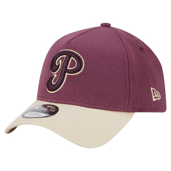Philadelphia Phillies mens philadelphia phillies new era maroon moleskin a-frame 9forty adjustable hat Collection - Exclusive Jerseys, Caps, and Hats