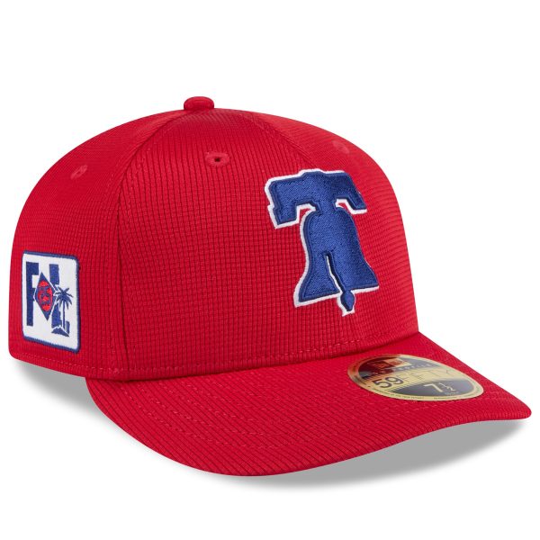 Philadelphia Phillies mens philadelphia phillies new era red 2025 spring training low profile 59fifty fitted hat Collection - Exclusive Jerseys, Caps, and Hats