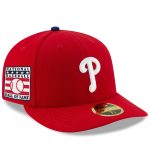 Philadelphia Phillies mens philadelphia phillies new era red national baseball hall of fame low profile 59fifty fitted hat Collection - Exclusive Jerseys, Caps, and Hats
