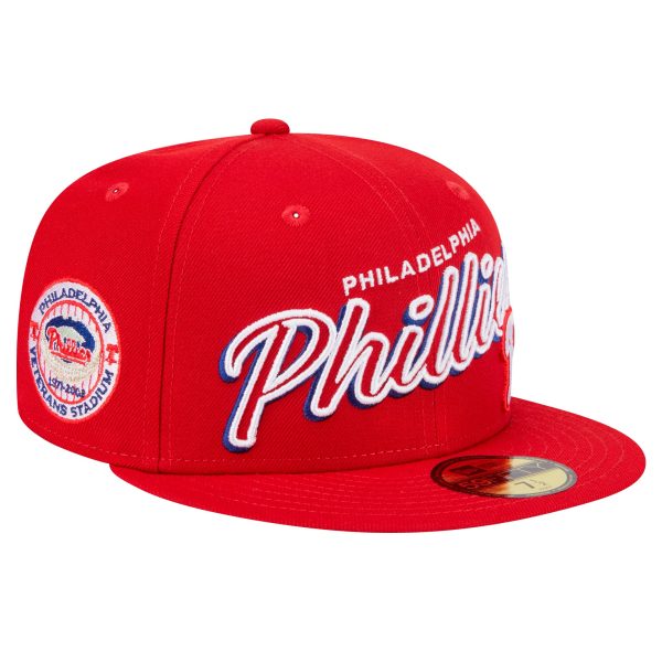 Philadelphia Phillies mens philadelphia phillies new era red script sided 59fifty fitted hat Collection - Exclusive Jerseys, Caps, and Hats
