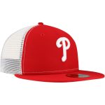 Philadelphia Phillies mens philadelphia phillies new era red team color 59fifty trucker fitted hat Collection - Exclusive Jerseys, Caps, and Hats