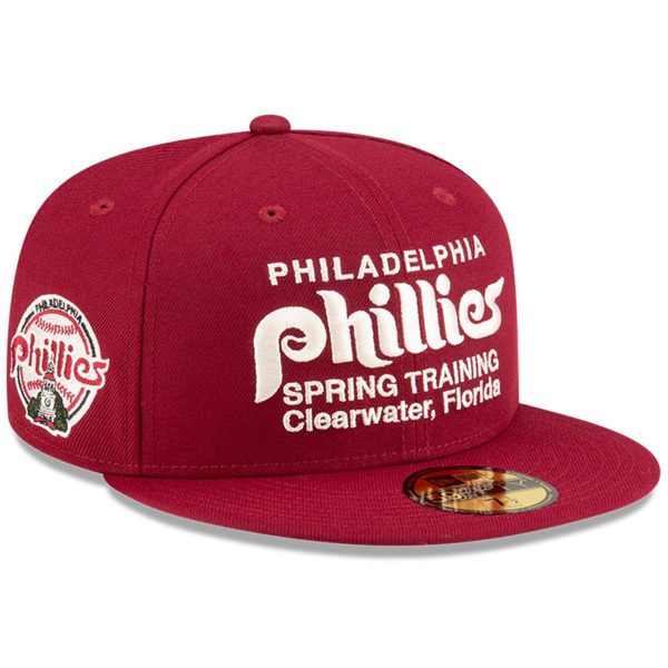 Philadelphia Phillies mens philadelphia phillies new era x diet starts monday maroon spring training novelty collection 59fifty fitted hat Collection - Exclusive Jerseys, Caps, and Hats
