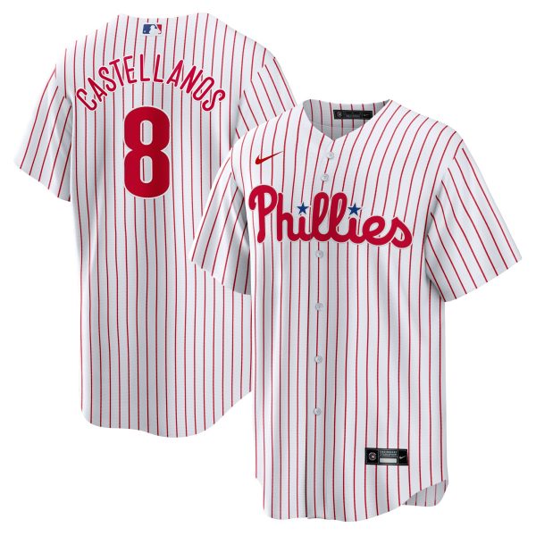 Philadelphia Phillies mens philadelphia phillies nick castellanos nike white replica player jersey Collection - Exclusive Jerseys, Caps, and Hats