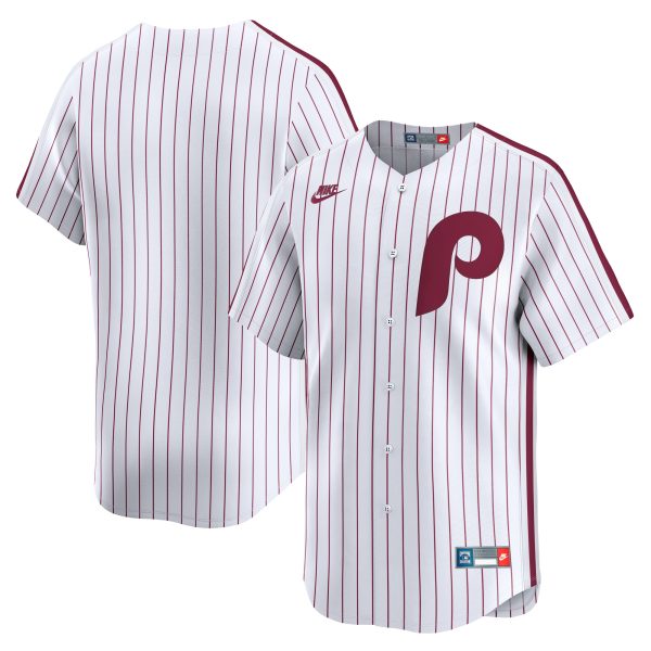 Philadelphia Phillies mens philadelphia phillies nike white throwback cooperstown collection limited jersey Collection - Exclusive Jerseys, Caps, and Hats