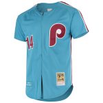Philadelphia Phillies mens philadelphia phillies pete rose mitchell  ness light blue cooperstown collection authentic jersey Collection - Exclusive Jerseys, Caps, and Hats