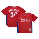 Philadelphia Phillies mens philadelphia phillies roy halladay mitchell  ness red cooperstown collection 2010 batting practice jersey Collection - Exclusive Jerseys, Caps, and Hats