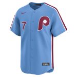 Philadelphia Phillies mens philadelphia phillies trea turner nike light blue alternate limited player jersey Collection - Exclusive Jerseys, Caps, and Hats