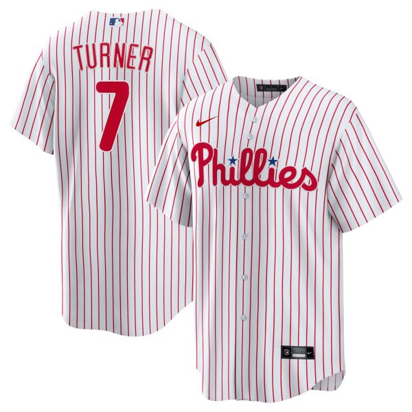 Philadelphia Phillies mens philadelphia phillies trea turner nike white home replica player jersey Collection - Exclusive Jerseys, Caps, and Hats