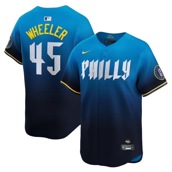 Philadelphia Phillies mens philadelphia phillies zack wheeler nike blue 2024 city connect limited player jersey Collection - Exclusive Jerseys, Caps, and Hats