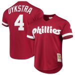Philadelphia Phillies mitchell  ness lenny dykstra philadelphia phillies cooperstown collection mesh batting practice jersey – scarlet Collection - Exclusive Jerseys, Caps, and Hats