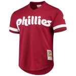 Philadelphia Phillies mitchell  ness lenny dykstra philadelphia phillies cooperstown collection mesh batting practice jersey – scarlet Collection - Exclusive Jerseys, Caps, and Hats
