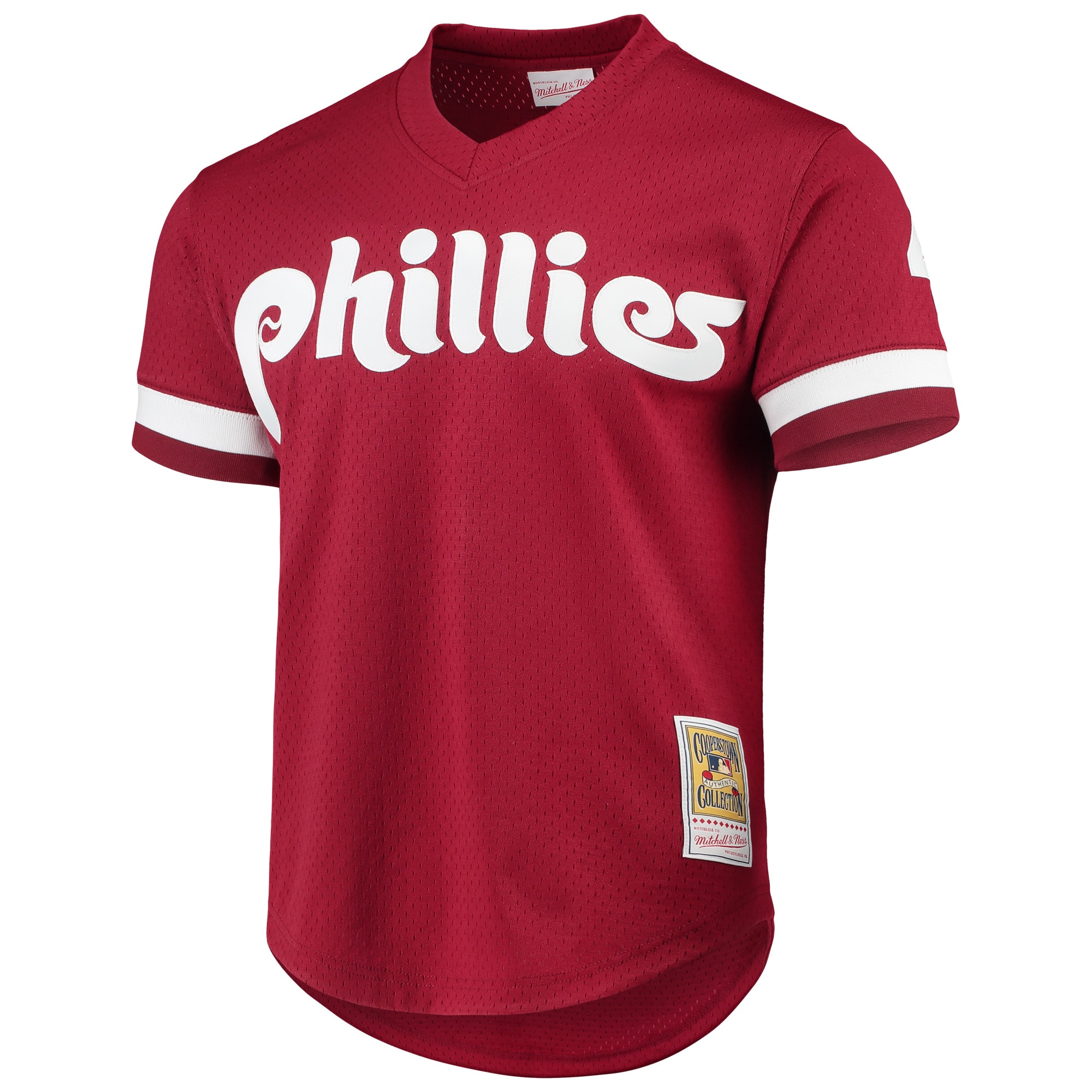 Philadelphia Phillies mitchell  ness lenny dykstra philadelphia phillies cooperstown collection mesh batting practice jersey – scarlet Collection - Exclusive Jerseys, Caps, and Hats