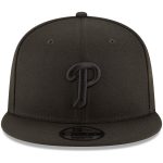 Philadelphia Phillies philadelphia phillies new era black on black 9fifty team snapback adjustable hat – black Collection - Exclusive Jerseys, Caps, and Hats