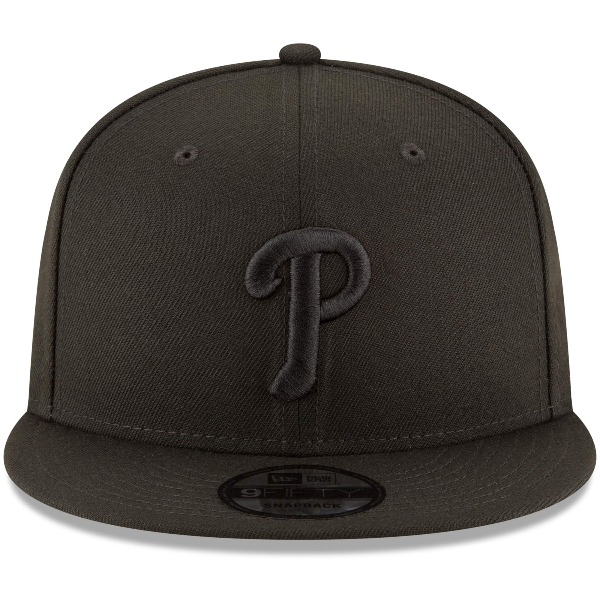 Philadelphia Phillies philadelphia phillies new era black on black 9fifty team snapback adjustable hat – black Collection - Exclusive Jerseys, Caps, and Hats
