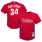 Philadelphia Phillies preschool philadelphia phillies roy halladay mitchell  ness red cooperstown collection mesh batting practice jersey Collection - Exclusive Jerseys, Caps, and Hats