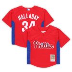 Philadelphia Phillies toddler philadelphia phillies roy halladay mitchell  ness red cooperstown collection mesh batting practice jersey Collection - Exclusive Jerseys, Caps, and Hats