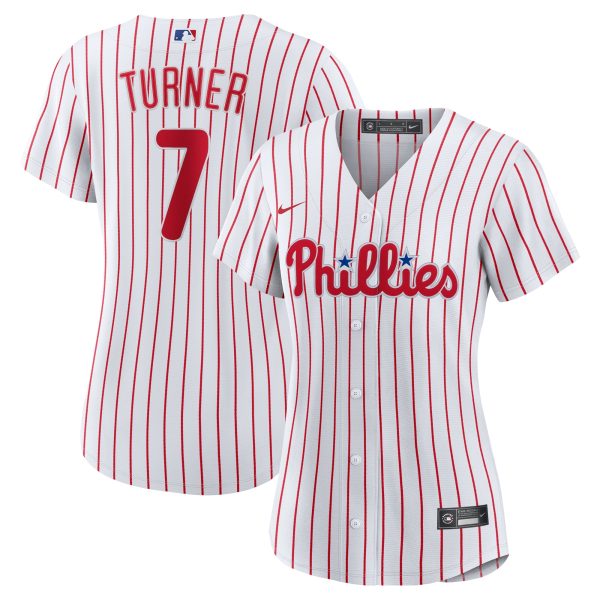 Philadelphia Phillies womens philadelphia phillies trea turner nike white home replica player jersey Collection - Exclusive Jerseys, Caps, and Hats