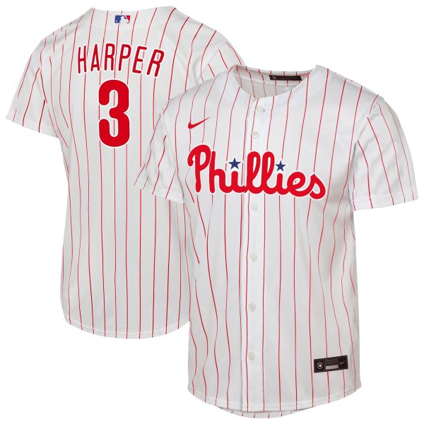 Philadelphia Phillies youth philadelphia phillies bryce harper nike white home replica player jersey Collection - Exclusive Jerseys, Caps, and Hats
