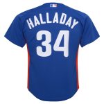 Philadelphia Phillies youth philadelphia phillies roy halladay mitchell  ness royal cooperstown collection mesh batting practice jersey Collection - Exclusive Jerseys, Caps, and Hats