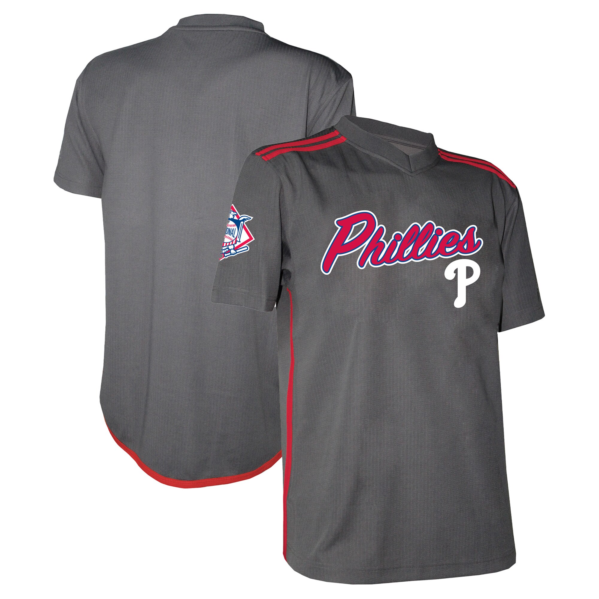 Philadelphia Phillies youth philadelphia phillies stitches charcoal team v-neck jersey Collection - Exclusive Jerseys, Caps, and Hats