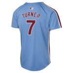 Philadelphia Phillies youth philadelphia phillies trea turner nike light blue alternate limited player jersey Collection - Exclusive Jerseys, Caps, and Hats